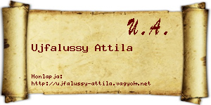 Ujfalussy Attila névjegykártya