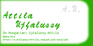 attila ujfalussy business card